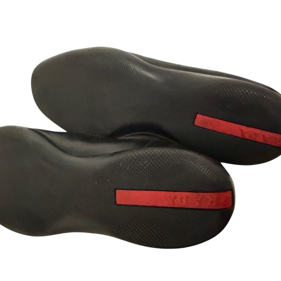 PRADA Authentic Nappa Women’s Black Leather Toggle Loafers Size 38.5 with Box - Picture 6 of 7